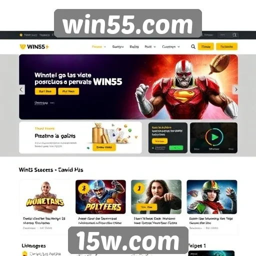 Recursos e funcionalidades do site win55.com